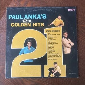 Paul Anka's 21 Golden Hits Vinyl Record RCA